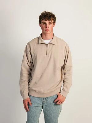 Kolby Relaxed Fit Quarter Zip - Pebble