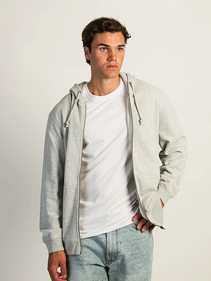 Kolby Parker Vintage Wash Zip Hoodie - Heather Grey