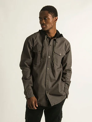 Kolby Collared Hoodieed Button Up - Clearance