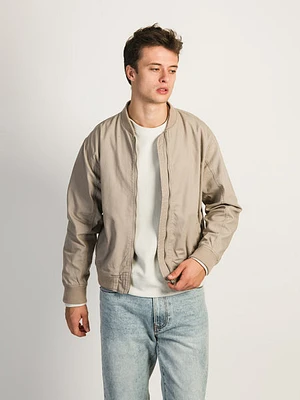 Kolby Canvas Bomber - Taupe