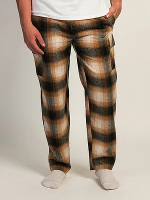 Kolby Thomas Cargo Plaid Pant - Gold