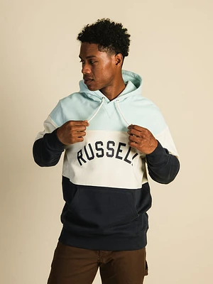 Russell Style Colour Block Pull Over Hoodie