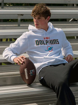 Russell Nfl Miami Dolphins Logo Pullover Hoodie