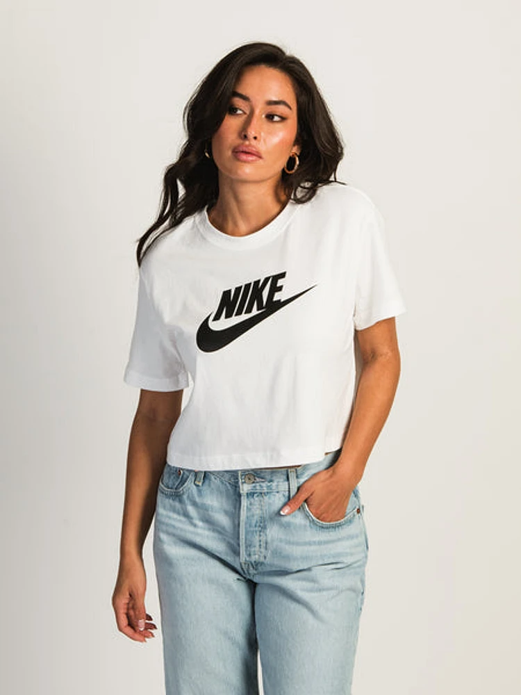 Nike Ess Cropped T-shirt - Blanc