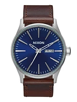 Nixon Sentry Leather Watch