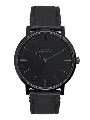 Nixon Porter Leather - All Black Watch