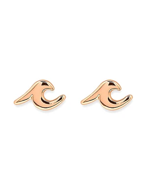 Pura Vida Wave Stud Earrings Rose Gold