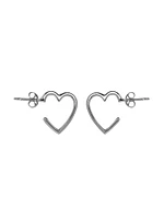 Pura Vida Heart Hoop Earrings