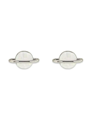 Pura Vida White Opal Saturn Stud Earring