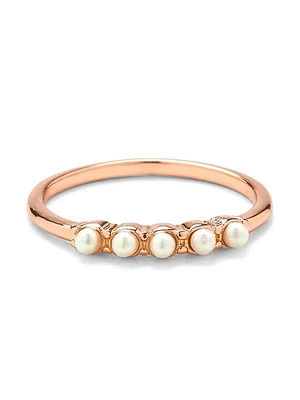 Pura Vida Mini Pearl Pave Ring