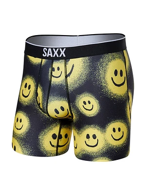 Saxx Volt Boxer Brief- Painted Smile Noir - Clearance