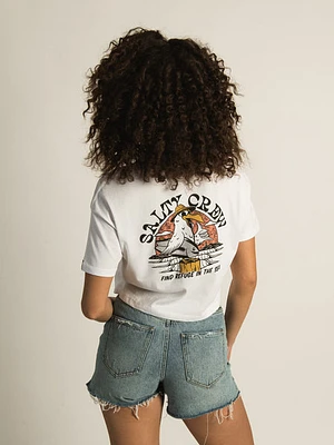 Salty Crew Gone Fishin Crop T-shirt