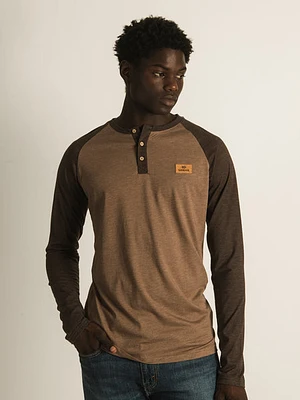 Tentree Cork Long Sleeve Henley T-shirt - Clearance