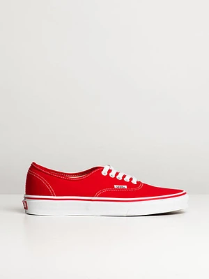 Mens Vans Authentic Red Canvas Shoes - Clearance