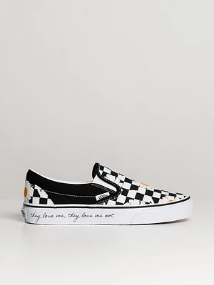 Womens Vans Classic Slip On Love Me Love Me Not Sneaker - Clearance