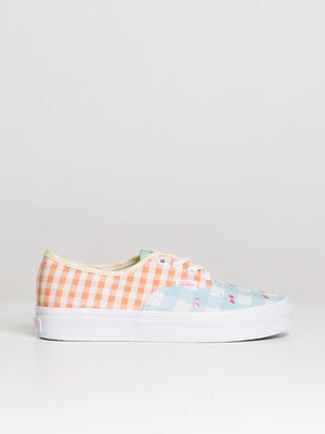 Womens Vans Authentic Gingham Block Sneaker - Clearance