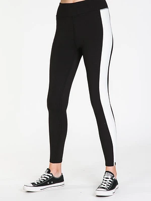 Volcom Live In Lounge White Stripe Legging - Clearance