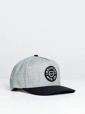 Brixton Crest Crossover Mp Hat - Grey/black