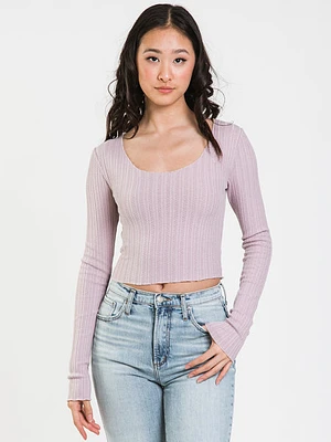 Harlow Tess Pointelle Long Sleeve - Clearance