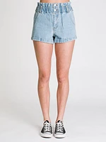 Harlow Paperbag Denim Short - Clearance