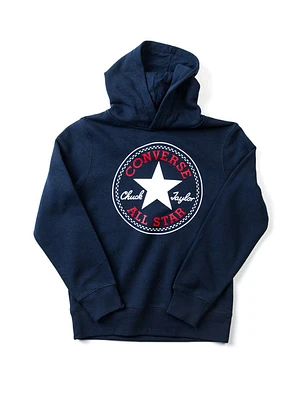 Kids Converse Youth Boys Fleece Chuck Taylor Patch Core Hoodie