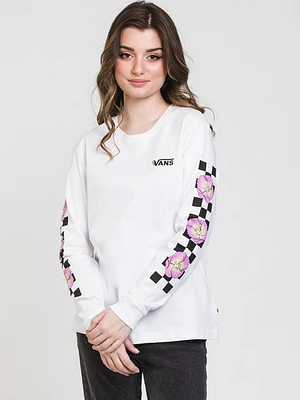 Vans Bloom Checkz Boyfriend Long Sleeve Tee - Clearance