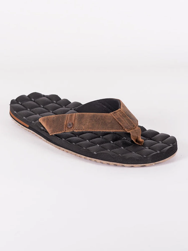 Mens Volcom Recliner Leather Sandals - Clearance