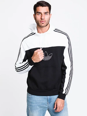 Mens Mixed Pullover Hoodie- Black/white - Clearance