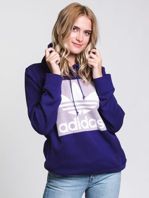 WOMENS TREFOIL PULLOVER HDY - PURPLE CLEARANCE