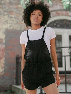 Womens Bermuda Romper - Black - Clearance