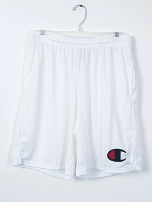 Mens Graphic Mesh Short - White - Clearance