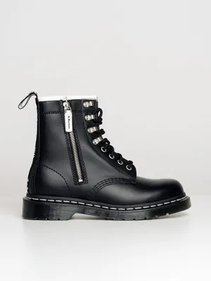 WOMENS DR MARTENS 1460 ZIP HARDWARE SMOOTH BOOT