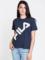 Womens Eliza Boxy Short Sleeve Tee - Navy - Clearance