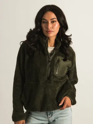 ONLY DALINA LONG SLEEVE HALF ZIP TEDDY