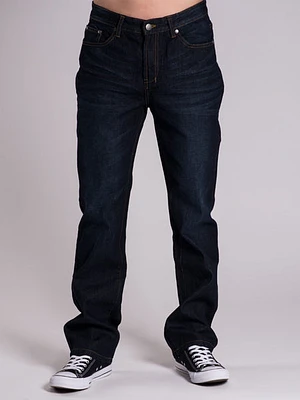 Mens Relaxed Denim Jeans - Dark Wash - Clearance