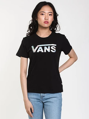 Womens Graphic Short Sleeve Crew Tee - Black - Clearance