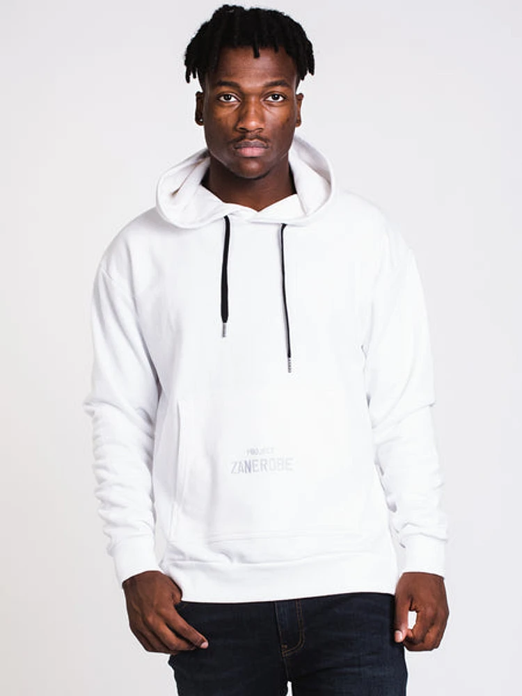 Mens Project Zanerobe Pullover Hoodie- White - Clearance