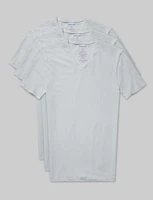 Cool Cotton High V-Neck Stay-Tucked Undershirt (3-Pack)