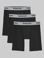 Second Skin Luxe Rib Boxer Brief 8" (3-Pack)