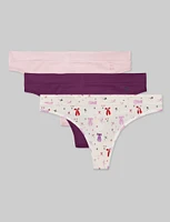 Women's Second Skin Thong (3-Pack)