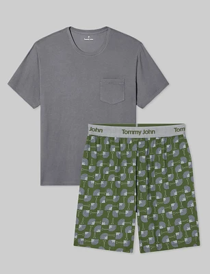 Second Skin Sleep Pocket Tee & Short Set