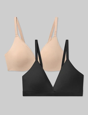 Air Plunge Bra and Triangle Bralette Set (2-Pack)