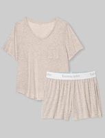 Women's Second Skin Sleep Pocket Tee & Short Set