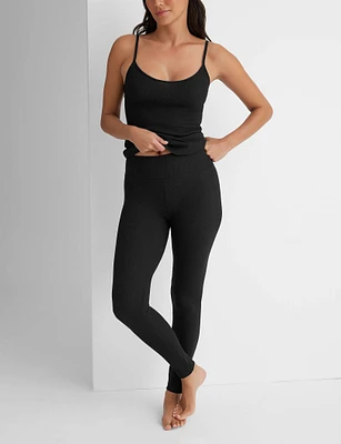 Women's Waffle Lounge Tank, Legging & Robe Set