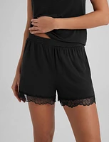 Women's Second Skin Luxe Rib Lace Short