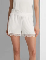 Women's Second Skin Luxe Rib Lace Short