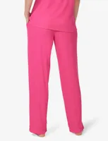Women's Second Skin Micro Rib Short Sleeve Top and Pant Pajama Set