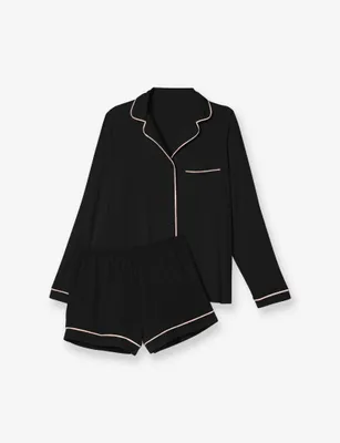 Women's Long Sleeve Top & Short Pajama Set