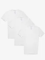 Cool Cotton High V-Neck Stay Tucked Undershirt (3-Pack)