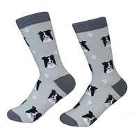 Sock Daddy - Border Collie - Gray - Crew - Unisex